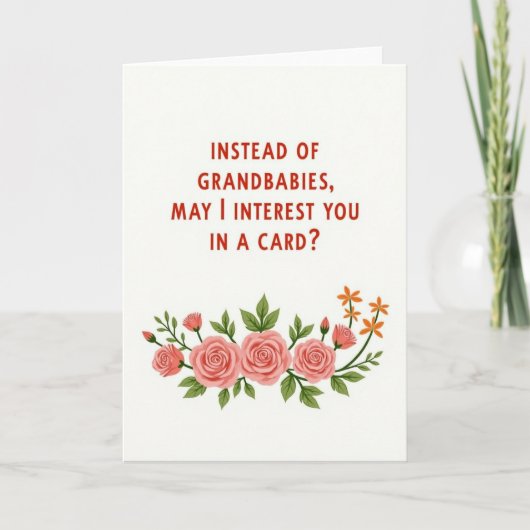 Carte Fleurs au lieu de bébés (Devant)