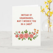 Carte Fleurs au lieu de bébés (Fleur jaune)