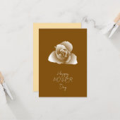 Carte Fleurs aux nuances d'art blanc raffiné (Devant/Arrière en situation)
