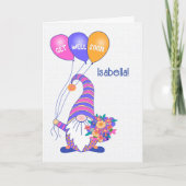 Carte Fleurs Ballons Gnome Get Well Gnome (Devant)
