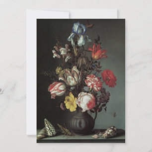 Carte Fleurs Baroques Anciennes par Balthasar van der As