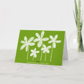 Carte Fleurs - Blanc sur Vert 669900 (Dos)