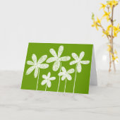 Carte Fleurs - Blanc sur Vert 669900 (Fleur jaune)