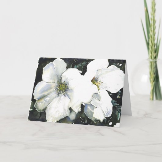 Carte Fleurs blanches (Devant)