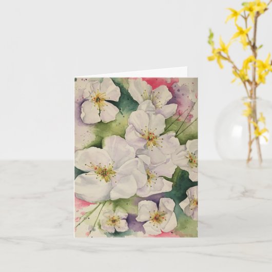 Carte Fleurs blanches (Fleur jaune)