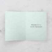 Carte Fleurs Blanches à la Menthe Anniversaire (Intérieur)