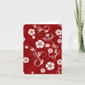 Carte Fleurs blanches Arrière - plan rouge (Devant)