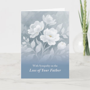 Carte Fleurs blanches bleues grises Perte de sympathie p