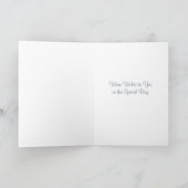 Carte Fleurs blanches chic pour anniversaire (Intérieur)