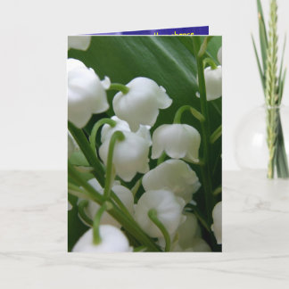 Carte Fleurs Blanches de Lys Bureau de Paix Amour Destin