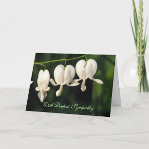 CARTE FLEURS BLANCHES DE SYMPATHIE