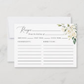 Carte Fleurs blanches, Fleurs de crème, Recette de Fête (Devant)