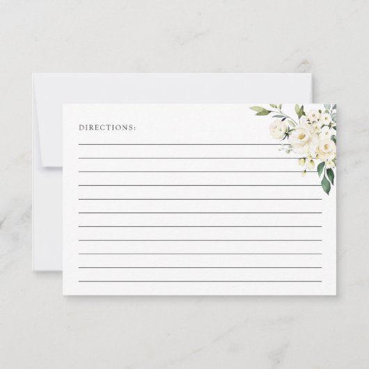 Carte Fleurs blanches, Fleurs de crème, Recette de Fête  (Dos)