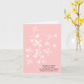 Carte fleurs blanches opaques sympathie merci (Fleur jaune)