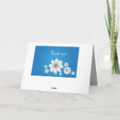 Carte Fleurs blanches sur Bleu bébé - Personnaliser le m (Dos)