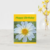 CARTE "FLEURS BLANCHES TRANSLUCENTES AVEC CENTRE D'OR" (Fleur jaune)