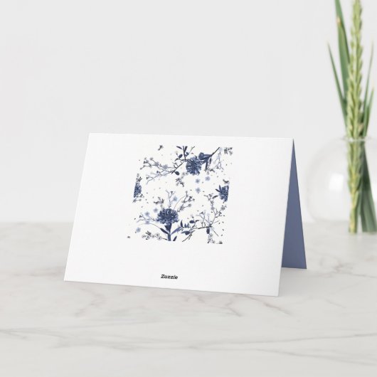 Carte Fleurs bleues (Dos)