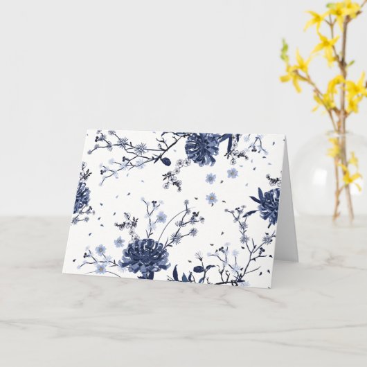 Carte Fleurs bleues (Fleur jaune)