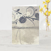 Carte Fleurs Bleues (Fleur jaune)