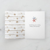 Carte Fleurs Bleues Blondes Noël (Intérieur)