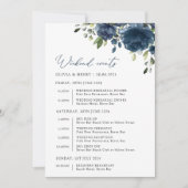 Carte Fleurs bleues de la marine, verdure, chronologie M (Devant)