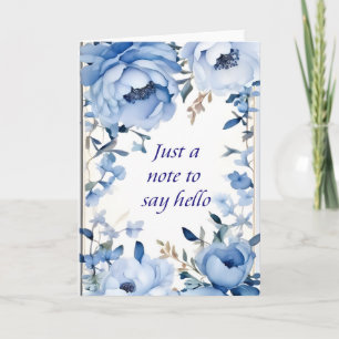 Carte Fleurs Bleues Deluxe pour Dire Bonjour