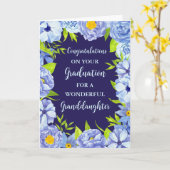 Carte Fleurs bleues Grandgirl Félicitations (Fleur jaune)