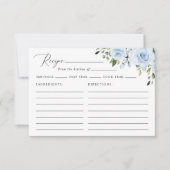 Carte Fleurs Bleues Poussiéreuses, Feuillage, Recette de (Devant)