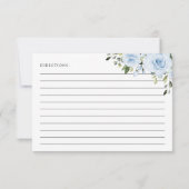 Carte Fleurs Bleues Poussiéreuses, Feuillage, Recette de (Dos)