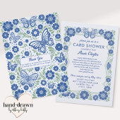 Carte Fleurs Bleues Shower par la Poste 50e Annive