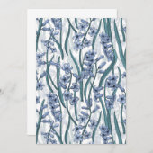 Carte Fleurs Blue Hyacinth sur blanc (Devant / Derrière)