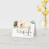 Carte Fleurs Blush Joyeux Premier Anniversaire En Tant Q (Fleur jaune)