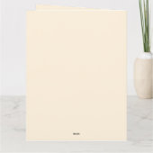 Carte Fleurs botaniques corail vintage  (Dos)