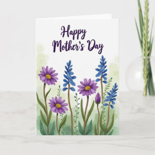 Carte Fleurs Botaniques Violettes