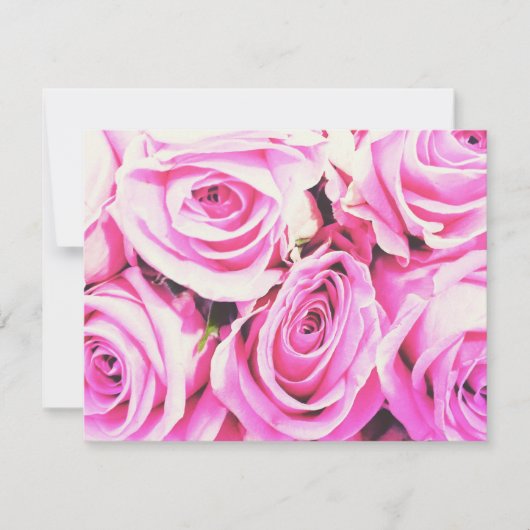 carte fleurs bouquet roses rose rose (Devant)