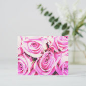 carte fleurs bouquet roses rose rose (Debout devant)