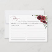 Carte Fleurs Bourgogne, Boho, Recette Fête des mariées (Devant)