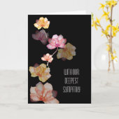 Carte Fleurs brillantes sur la Sympathie noire (Fleur jaune)