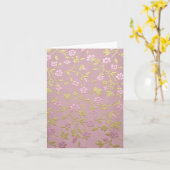 Carte Fleurs brodées par rose (Fleur jaune)