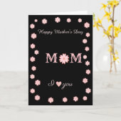 Carte Fleurs cardiaques de la fête des mères (Fleur jaune)