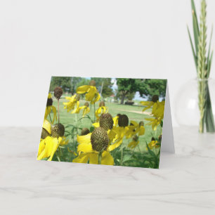 Carte Fleurs Casquettes mexicaines jaunes
