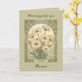 Carte Fleurs célestes de Daisy avril (Fleur jaune)