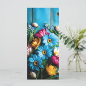 Carte Fleurs colorées (Debout devant)