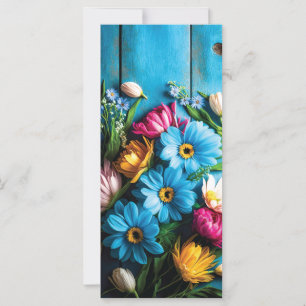 Carte Fleurs colorées