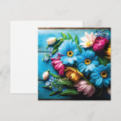 Carte Fleurs colorées (Devant / Derrière)