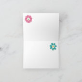 Carte Fleurs colorées Anniversaire russe (Intérieur)