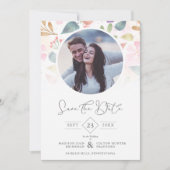 Carte Fleurs colorées mariages fantaisie Photo classique (Devant)