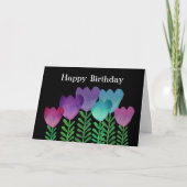 Carte Fleurs colorées mignonnes Joyeux anniversaire (Devant)