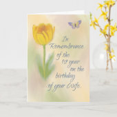 Carte Fleurs commémoratives de l'anniversaire de naissan (Fleur jaune)