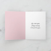 Carte Fleurs Cosmos Roses Sur Dentelle Bridale Blanche (Intérieur)